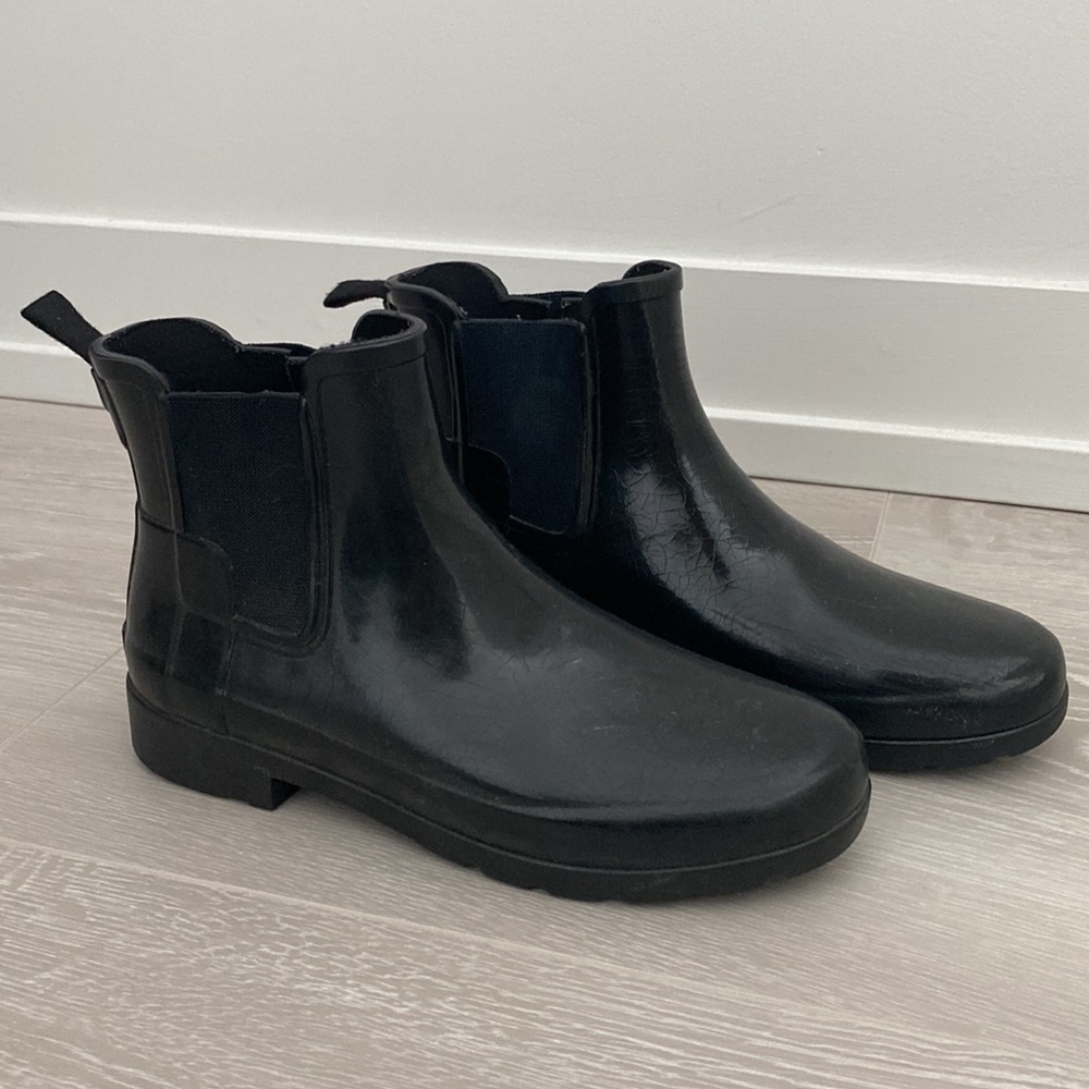 99% new hunter rain low ankle boots